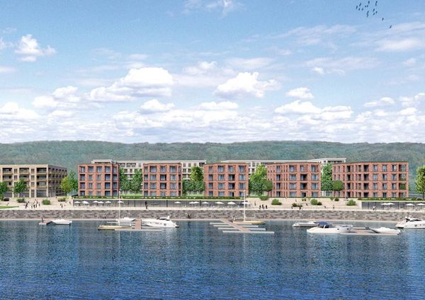 HafenCity Dresden Stadtvilla am Elbbogen Haus 15 Ansicht Promenade