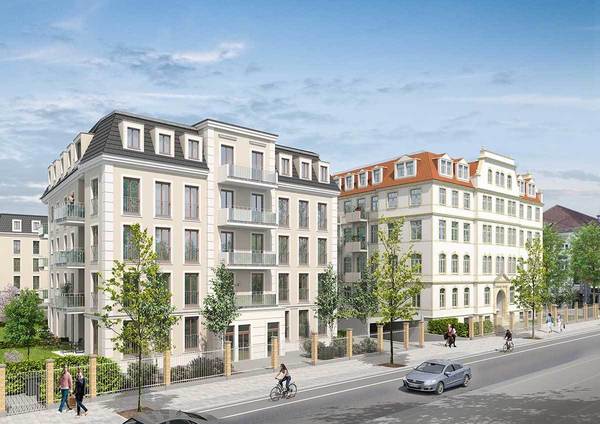 Tabakfabrik f6 Umbau Dresden Ansicht Ost Blickrichtung von Schandauer straße