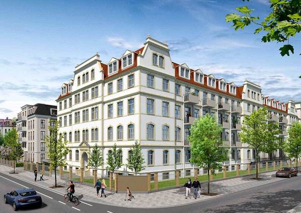 Tabakfabrik f6 Dresden Ansicht West Blickrichtung von Schandauer-Straße Gottleubaer Straße